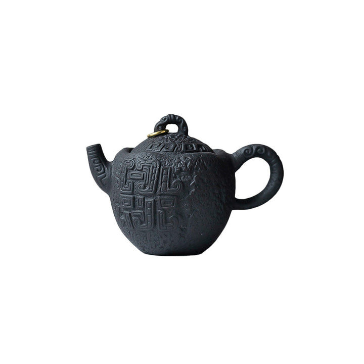 Black Gold Fret Gaogu Pot MoriMa Tea