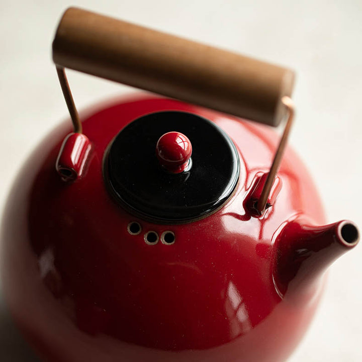 Forbidden Red Teapot with Charcoal Tea Stove Set