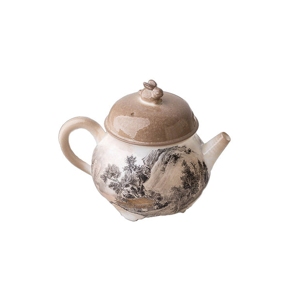 Green Landscape Chai Shao Teapot