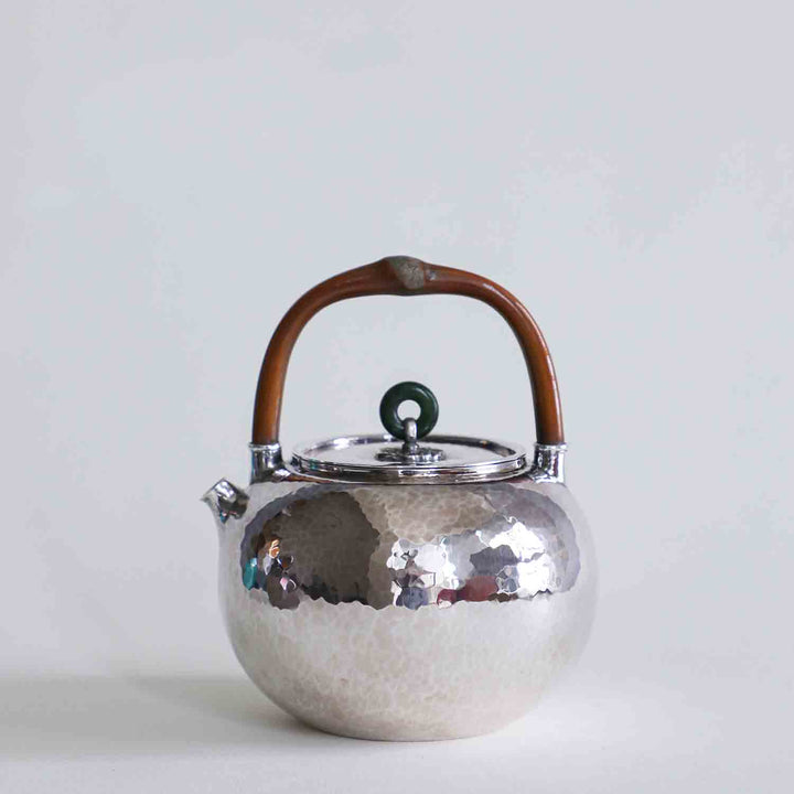 Silver Kettles Rattan-handle Silver Pot