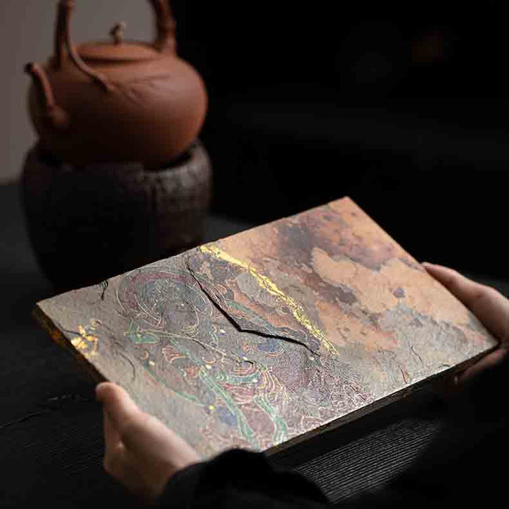 Rock Color Dunhuang Tea Tray