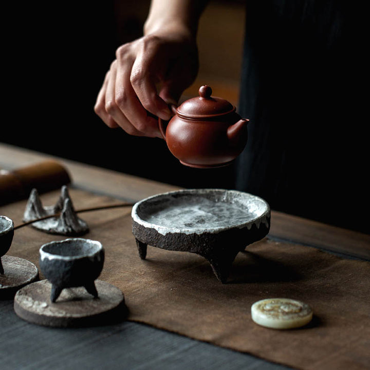 Shanxing Ice Lake Black Gold Sand Teapot Stand