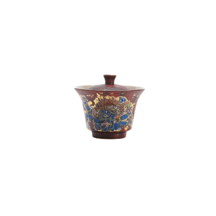 Thangka Pottery Gaiwan Gong Fu Set