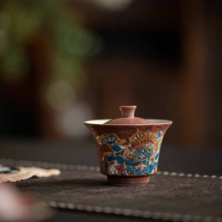 Thangka Pottery Gaiwan Gong Fu Set