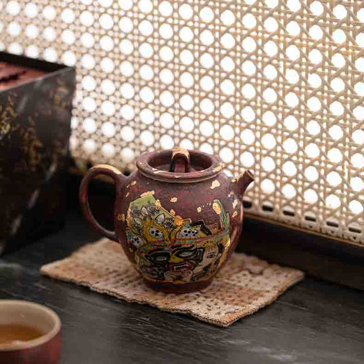 Thangka Pottery Teapot with Infuser