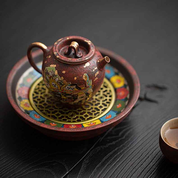 Thangka Pottery Teapot with Infuser