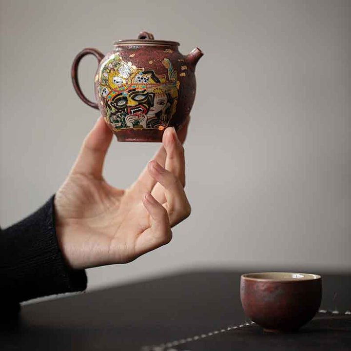 Thangka Pottery Teapot with Infuser