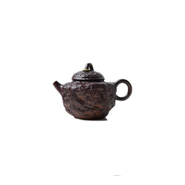 Turquoise Wabi-sabi Pinch Textured Clay Teapot