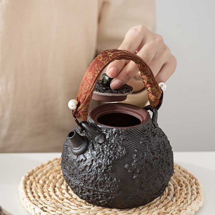 Rock Ore Coarse Pottery Tea Kettle